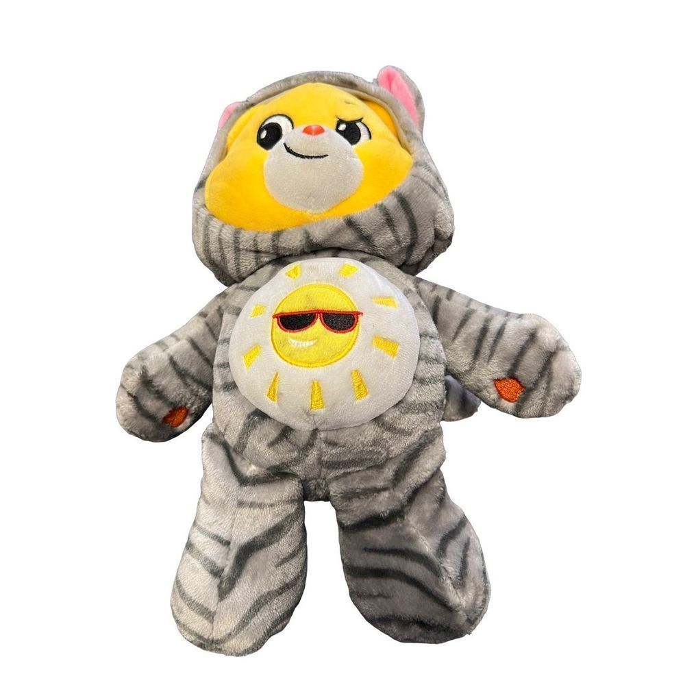 Care Bears Funshine Friends Sunshine‎ Kitty Cat Hoodie Yellow Plush Stuffed